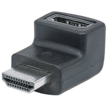 Manhattan Adapter kątowy HDMI M/F czarny - Manhattan