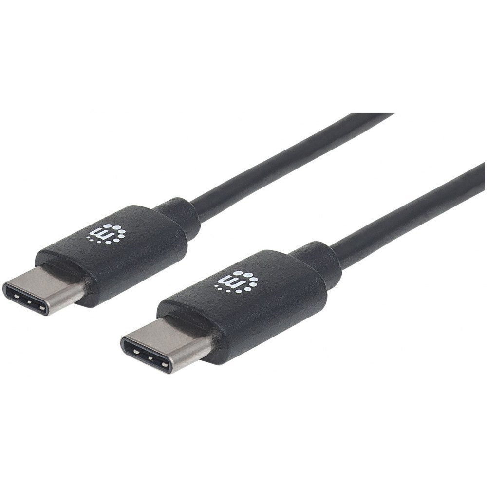 Фото - Кабель MANHATTAN Kabel USB-C 2.0 M/M 60W 3A PD QC 480Mbps 3m czarny 