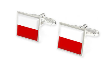 Mankietowe Spinki Z Motywem Flagi Polski - Jubileo