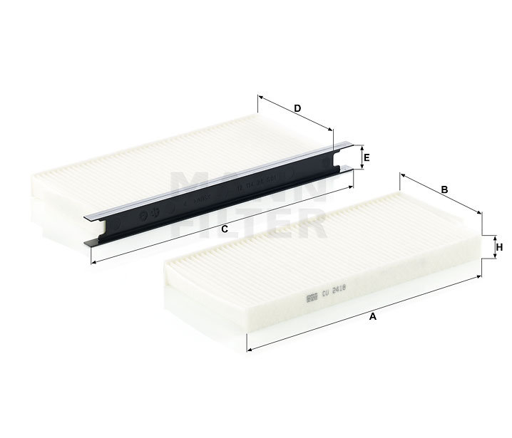 MANN-FILTER CU 2418-2 Filtro Abitacolo (Set Da 2) - Protezione Da Polline E Polveri Per Auto - 4
