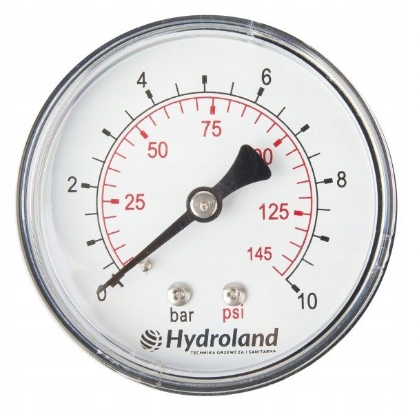 Manometr Aksjalny 0-6 Bar 63mm Sprężynowy Tylny-Zdjęcie-0