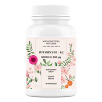 Manufaktura Witamin - Witamina D3 + K2 30000 IU 300 μg 90 kapsułek Inna marka