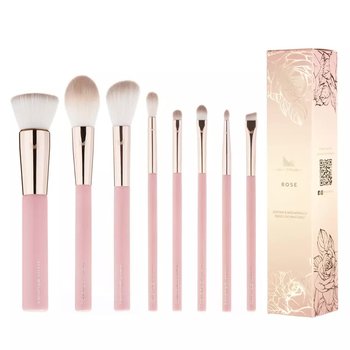 MANYBEAUTY, Many Brushes Rose, Zestaw 8 wegańskich pędzli do makijażu - MANYBEAUTY