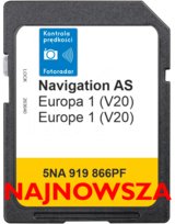 Mapa GPS KARTA DISCOVERY MEDIA MIB2 AS V20 2025 Europa Passat Caddy Golf Sharan Tiguan Polo Beetle  Jetta Scirocco