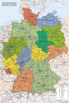 Mapa Niemiec - plakat 61x91,5 cm - GBeye