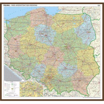 Mapa ścienna Polska WYDANIE 2025 administracyjno-drogowa 1:500 000 ArtGlob - Artglob