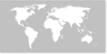 Mapa Świata 190x95cm - Szablon malarski wielorazowy - Naklejkolandia
