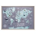 Mapa świata dla dzieci, dekoracja ścienna, 70x50 cm - Atmosphera for kids