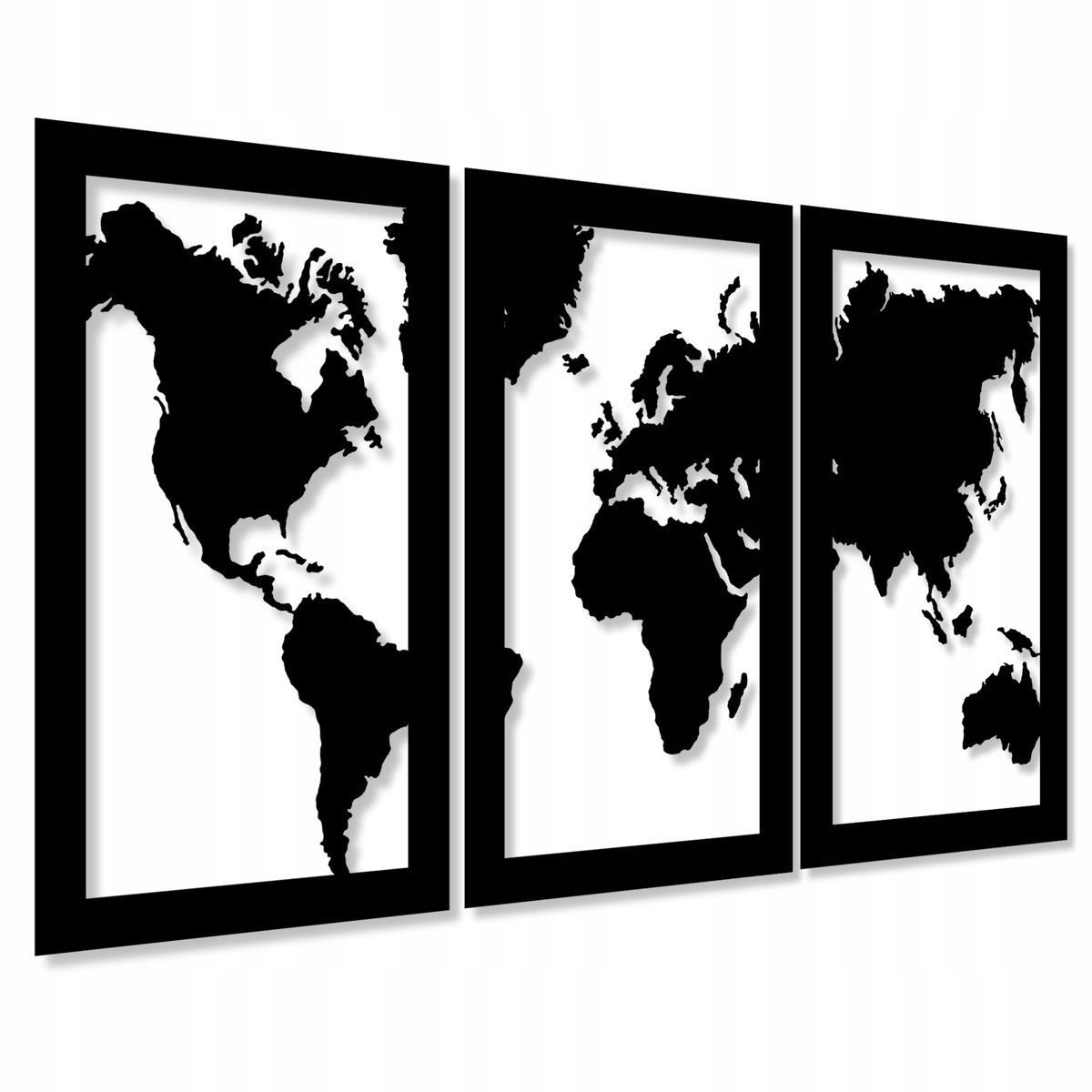 MAPA ŚWIATA NA ŚCIANĘ PANELE ŚCIENNE DEKORACJA 3D DREWNIANA MAPA OBRAZ ...