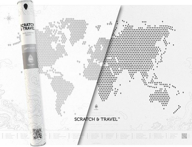 Mapa zdrapka, Loft White