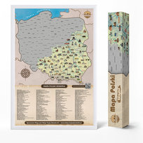 Mapa Zdrapka Polski, Podróże Tu i Tam, 60 x 90 cm