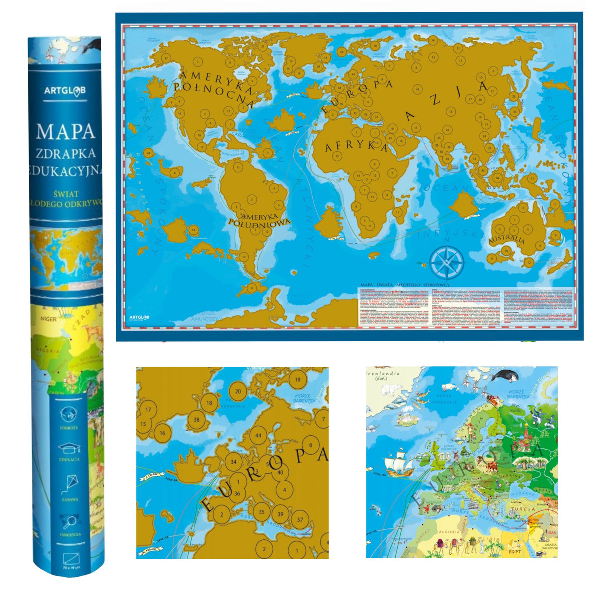 Mapa Zdrapka Świat Młodego Odk