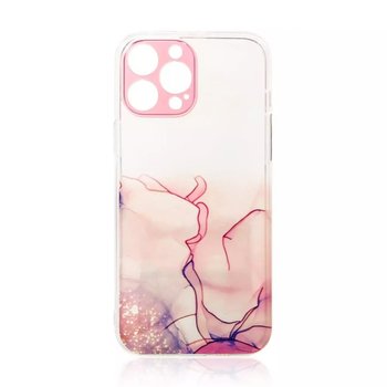 Marble Case etui do iPhone 12 Pro Max żelowy pokrowiec marmur różowy - 4kom