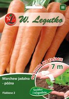 MARCHEW marchewka FLAKKESE PÓŹNA nasiona na taśmie 7m NASIONA warzyw p. PL230/12/210/L468/A ST,