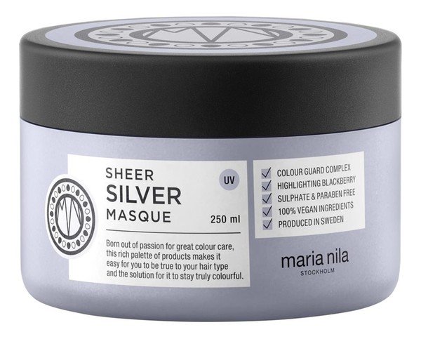 Maria Nila, Sheer silver masque maska do włosów blond i rozjaśnianych, 250 ml-Zdjęcie-0