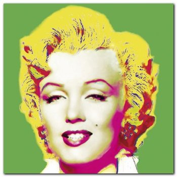 Marilyn In Green plakat obraz 30x30cm - Wizard+Genius