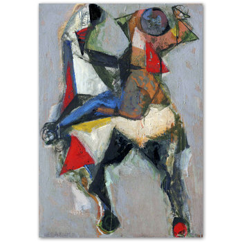 Marino Marini, Jeździec Na Koniu, Kolorowy Plakat Abstrakcyjny 70X100 - DEKORAMA