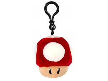 Mario Kart T12949A N Mochi Champignon 10 Cm Super Mario Club Mocchi 10Cm Red Mushroom Hanger Clip On Plush, Multicolour - Mario