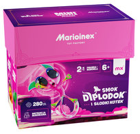 Marioinex Klocki konstr MINI WAFFLE Smok DIPLODOK i Słodki KOTEK 280 el Marioinex
