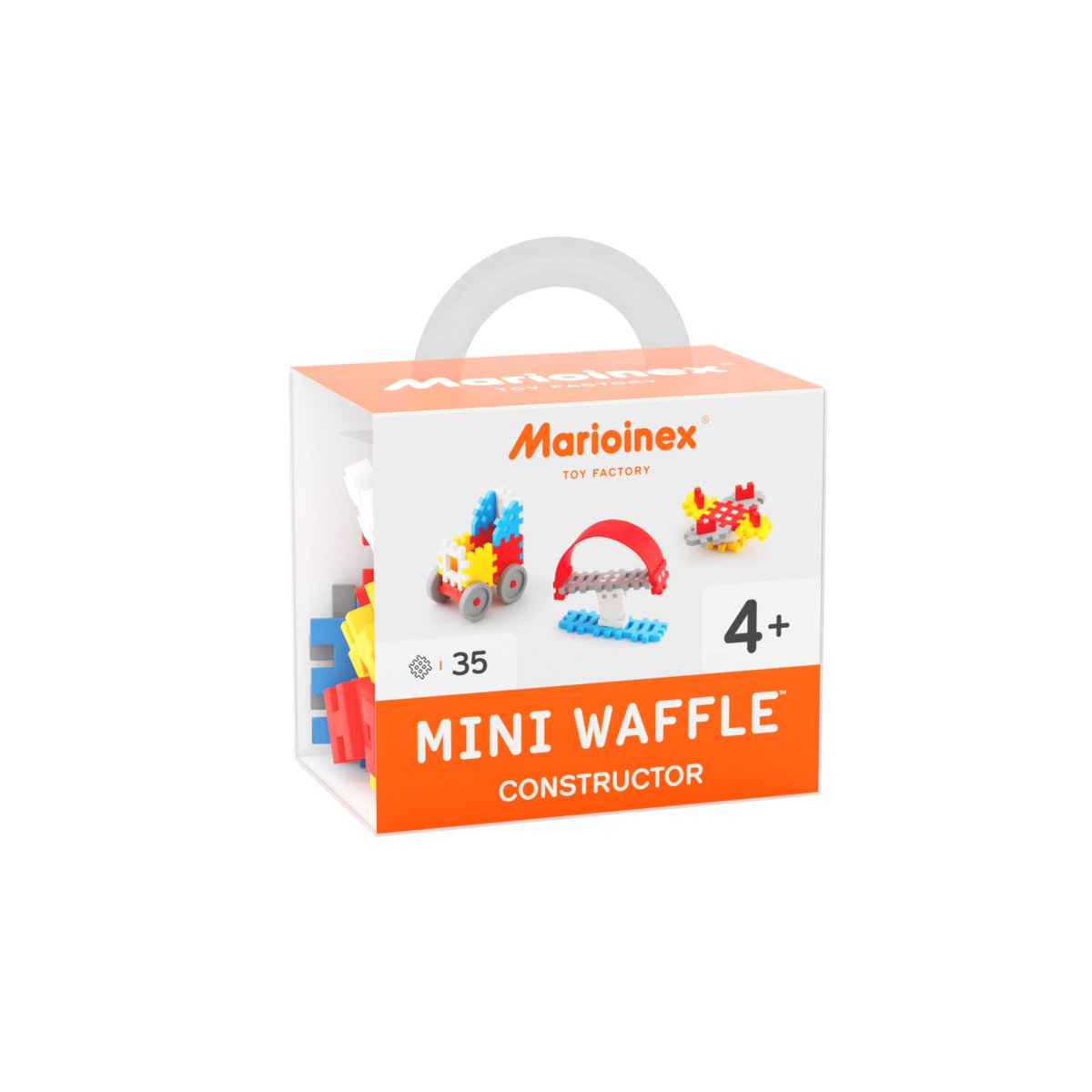 Marioinex, klocki konstrukcyjne Mini Waffle, 35 sztuk