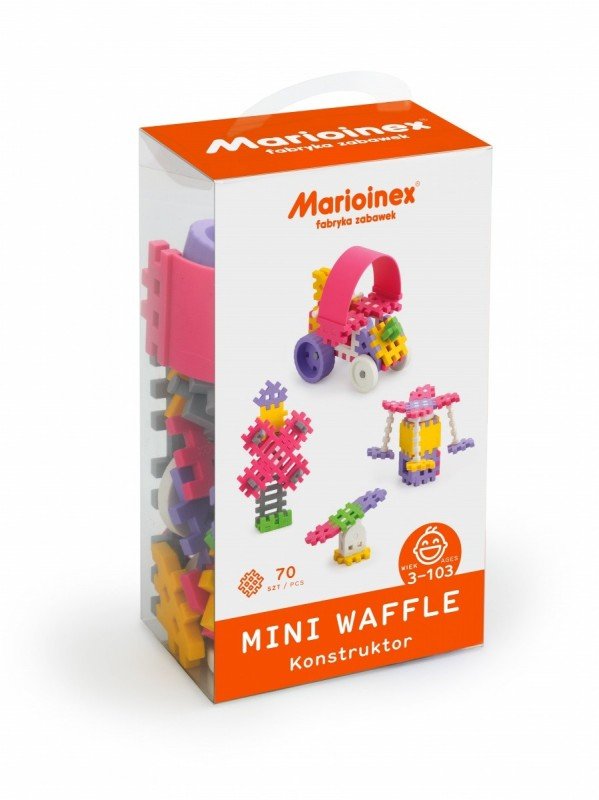 Marioinex, klocki konstrukcyjne Mini Waffle, 70 sztuk-Zdjęcie-0
