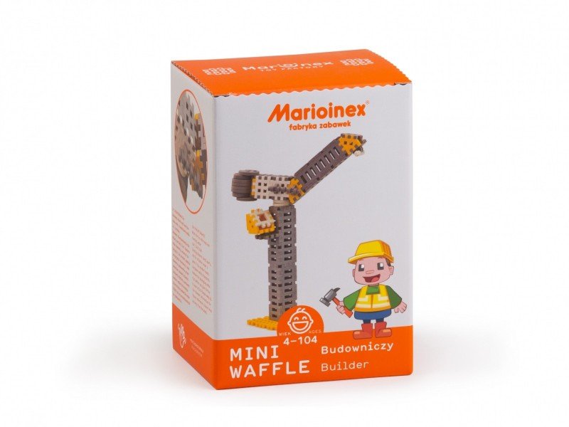 Marioinex, klocki konstrukcyjne Mini Waffle Budowniczy, zestaw średni