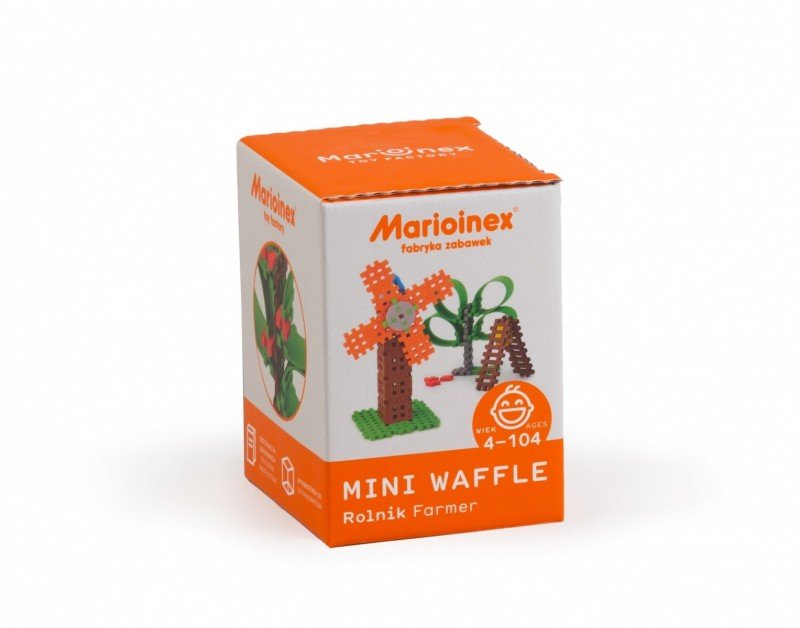 Marioinex, klocki konstrukcyjne Mini Waffle Rolnik, zestaw mały