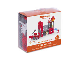 Marioinex, Klocki konstrukcyjne mini waffle Strażak blister duży-Zdjęcie-0