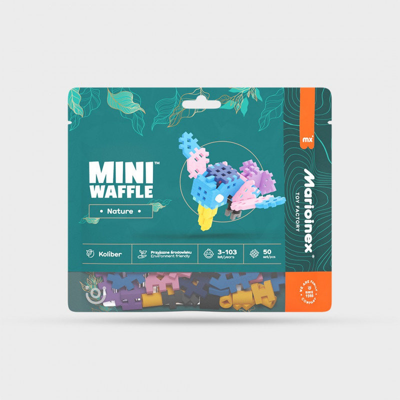 Zdjęcia - Klocki Marioinex ,  Mini Waffle Nature - Koliber 50 elementów 