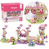 Marioinex Mini Waffle Księżniczka ZESTAW klocków konstrukcyjnych, MIĘKKIE klocki dla dzieci, BEZPIECZNE - 280 elementów Marioinex