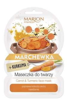 Marion, Fit & Fresh, maseczka poprawiająca koloryt do twarzy marchewka + kurkuma, 9 g - Marion