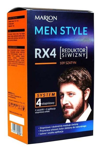 Marion, Man, 4 stopniowy reduktor siwizny dla mężczyzn, 109 Szatyn, 4 x 15 ml-Zdjęcie-0