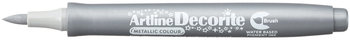 Marker Decorite Brush, srebrny - Toma