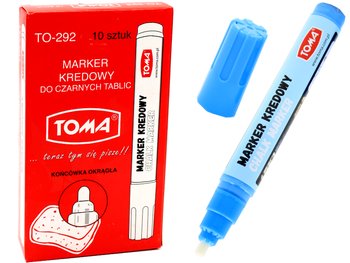 Marker kredowy TOMA TO-292 4,5mm niebieski 10 sztuk