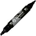 Marker permanentny Premium, 2 końcówki, czarny - TETIS