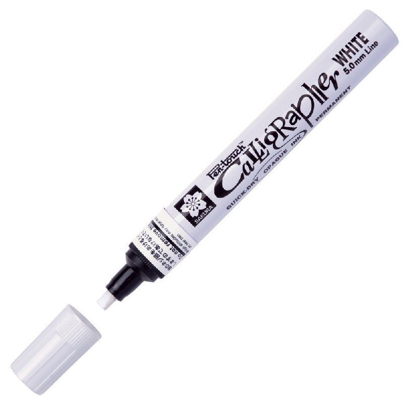 Marker Permanentny, Sakura Pen-Touch Calligrapher, Biały, Medium 5,0 Mm ...