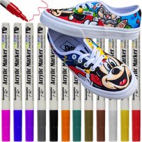Markery Akrylowe Flamastry Pisaki 12 Kolory 0,7Mm
