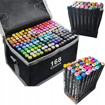 Markery Alkoholowe Manga Zestaw Markerów 168Szt Organizer Torba