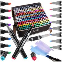 Markery Alkoholowe Zestaw 262 Sztuk Flamastry Pro + Etui Art Pisaki Mazaki