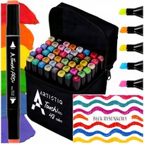 Markery Alkoholowe Zestaw 48 Sztuk Artistiq Touch Cool Pro+