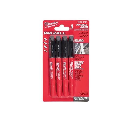 Markery cienkie MILWAUKEE, 4 szt