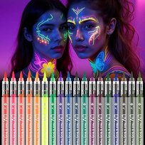MARKERY FLUORESCENCYJNE UV 18 KOLORÓW DO TWARZY CIAŁA ZMYWALNE FESTIWAL Inna marka