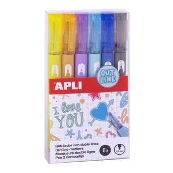 Markery konturowe Out Line Apli Kids 6 szt.
 - APLI Kids