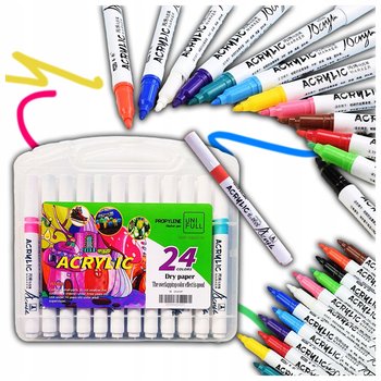 Markery Pisaki Akrylowe Flamastry Do Ubrań Kamieni 24 Sztuki Prezent Święta - MTA Trading