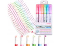 Markery Pisaki Do Szlaczków Flamastry Mazaki Wzorkow Kolory Mix Zestaw 6Szt