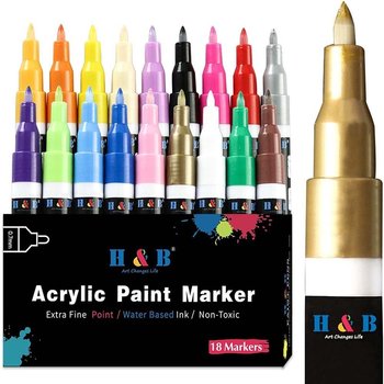 Markery wodne do Tkanin Ubrań Szkła HB 18w1 - H&B