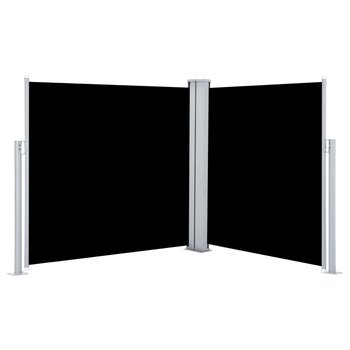 Markiza boczna z ekranem, 100x(0-600) cm, czarny - Zakito Europe