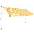 Markiza ogrodowa VIDAXL, pomarańczowo-biała, 350 cm - vidaXL