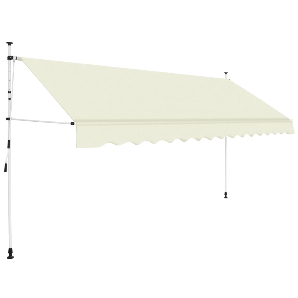 Markiza VIDAXL, ręczna, kremowa, 350x120 cm