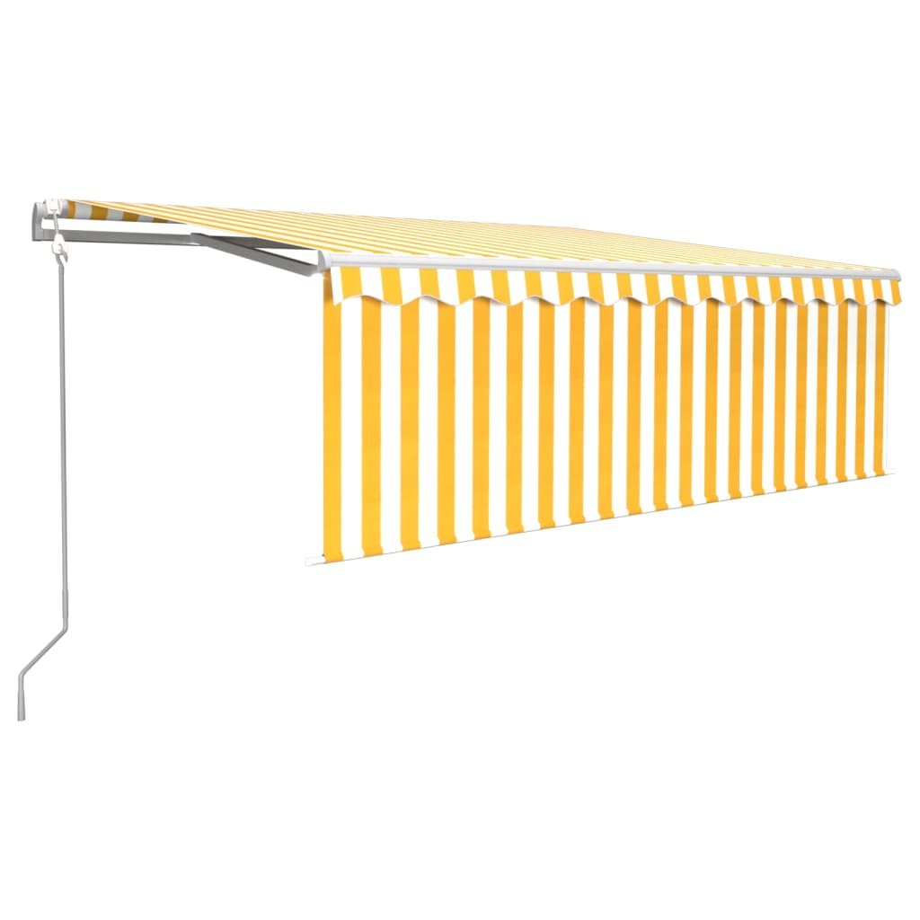 Фото - Пляжна парасоля Markiza zewnętrzna zwijana, żółto-biała, aluminiow / AAALOE